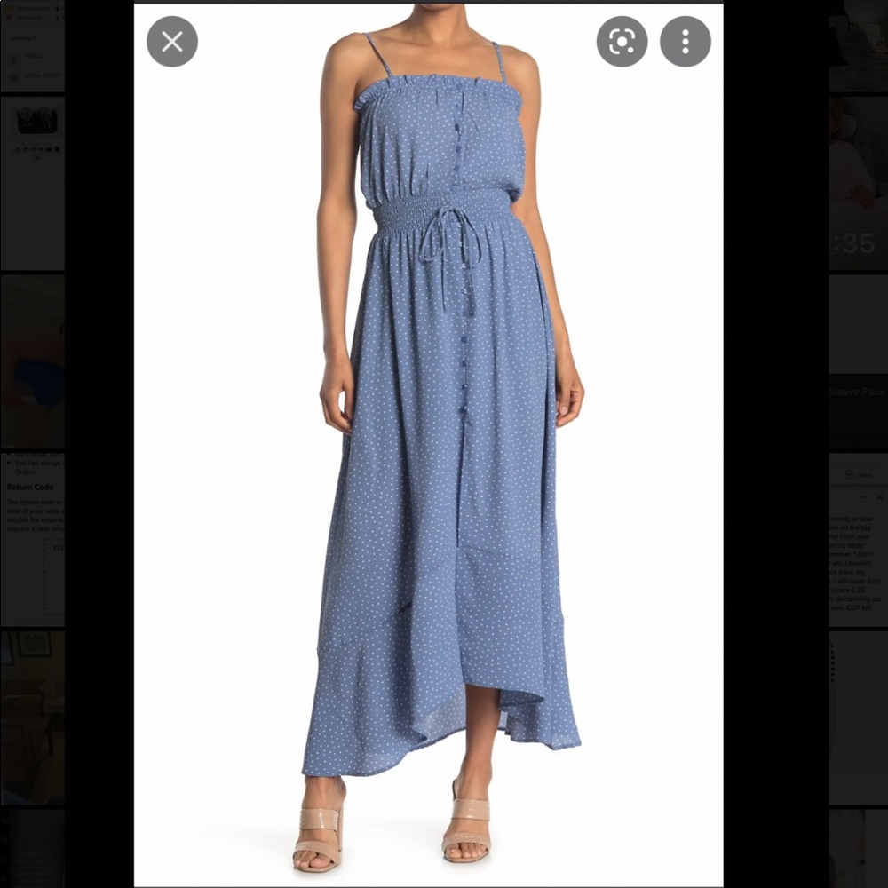 Polka dot blue dress